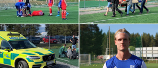 Lukas, 22, från Skellefteå knockades medvetslös på fotbollsplanen – ådrog sig hjärnskakning och hjärnblödning: ”Minns ingenting”
