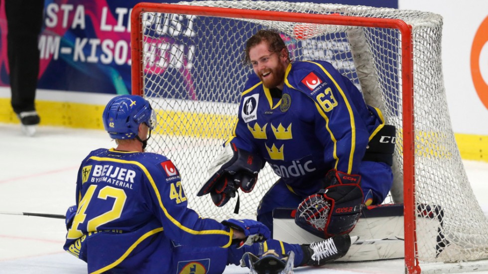 Marcus Högberg kan bara le efter sin fina insats mot Finland.