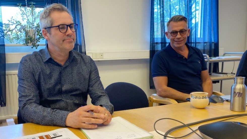 Styrelsens ordförande Magnus Danlid (C) och Vimarhems vd  Johan Oléhn.