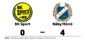 BK Sport förlorade hemma mot Råby/Rönö