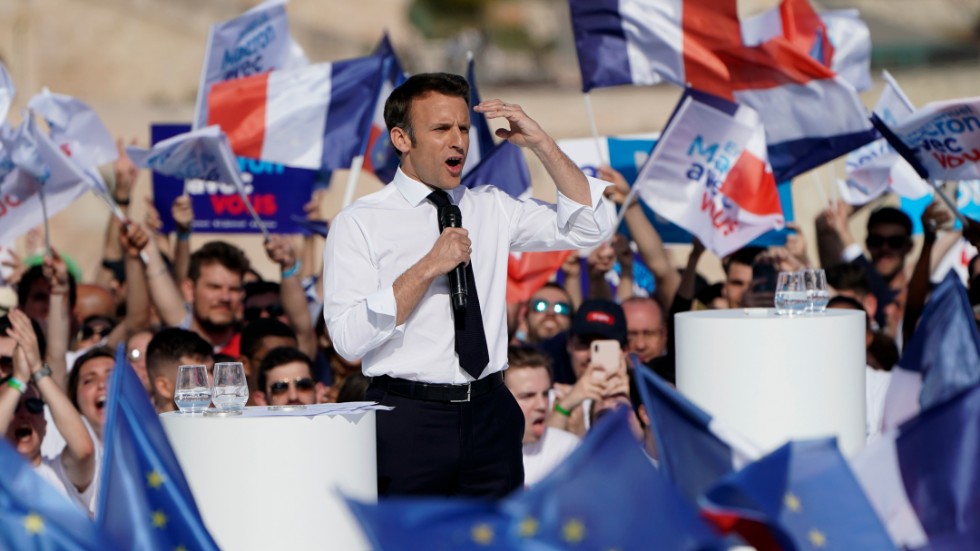 Emmanuel Macron talade i ett soligt Marseille i södra Frankrike.