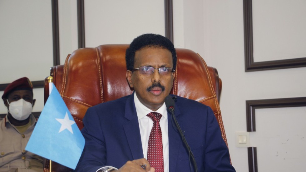 Somalias President Mohamed Abdullahi Mohamed. Arkivbild.
