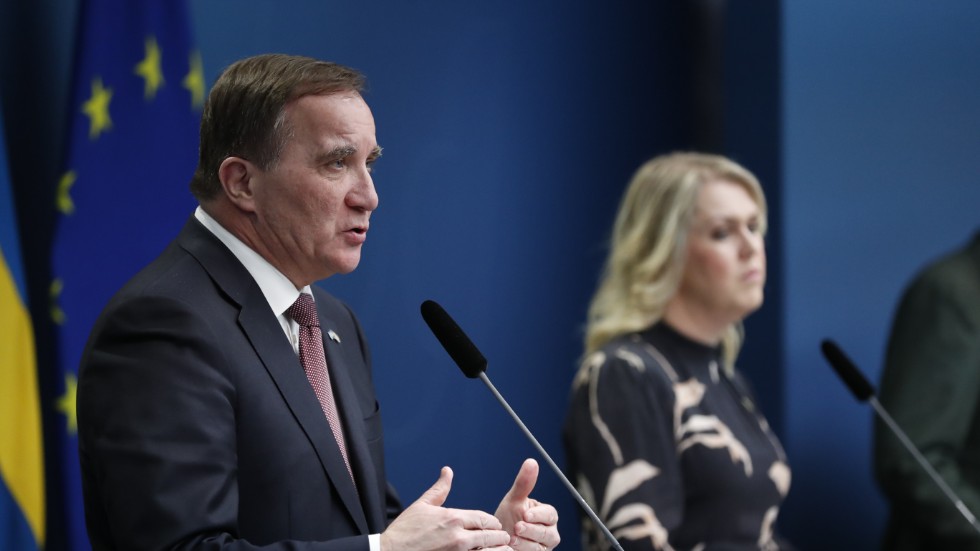 Statsminister Stefan Löfven höll digital pressträff på onsdagen.
