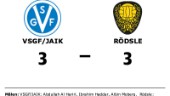 VSGF/JAIK och Rödsle kryssade efter svängig match