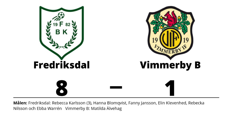 Fredriksdals BK vann mot Vimmerby IF B