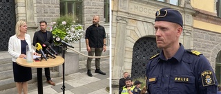 Statsministern och polisen höll pressträff i Eskilstuna – se sändningen ✓Polisen: Kvinnan och barnet inte måltavlorna