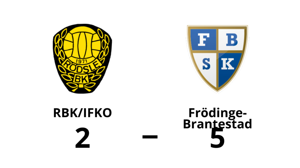 RBK/IFKO förlorade mot Frödinge-Brantestad