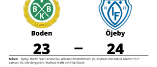 Tuff match slutade med seger för Öjeby mot Boden