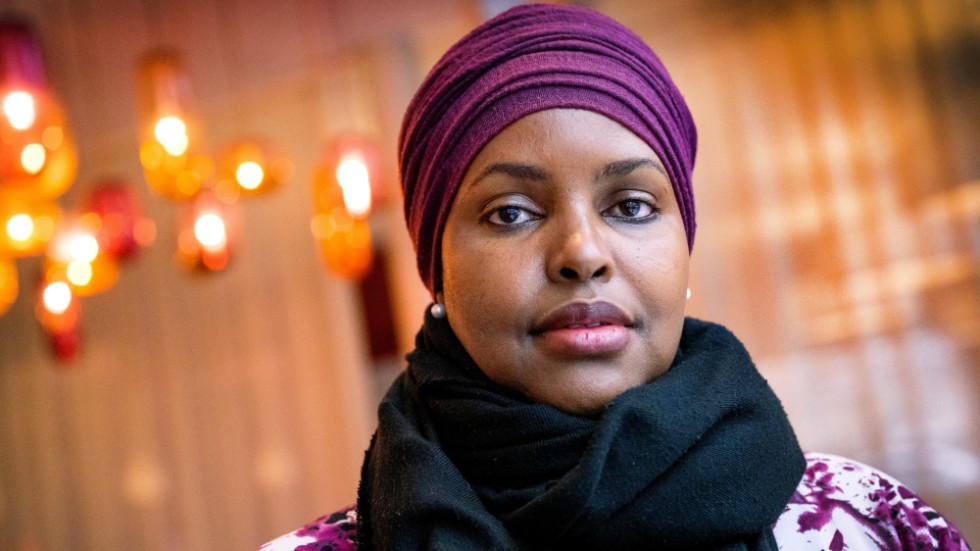 Sadia Allin, landchef på Plan International Somalia, under ett besök i Stockholm i samband med den internationella dagen mot könsstympning i februari.