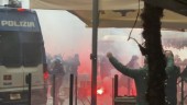 Oroligheter i Neapel – polisbil sattes i brand