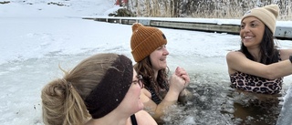 Ida, Hana och Sara älskar kalla vinterbad