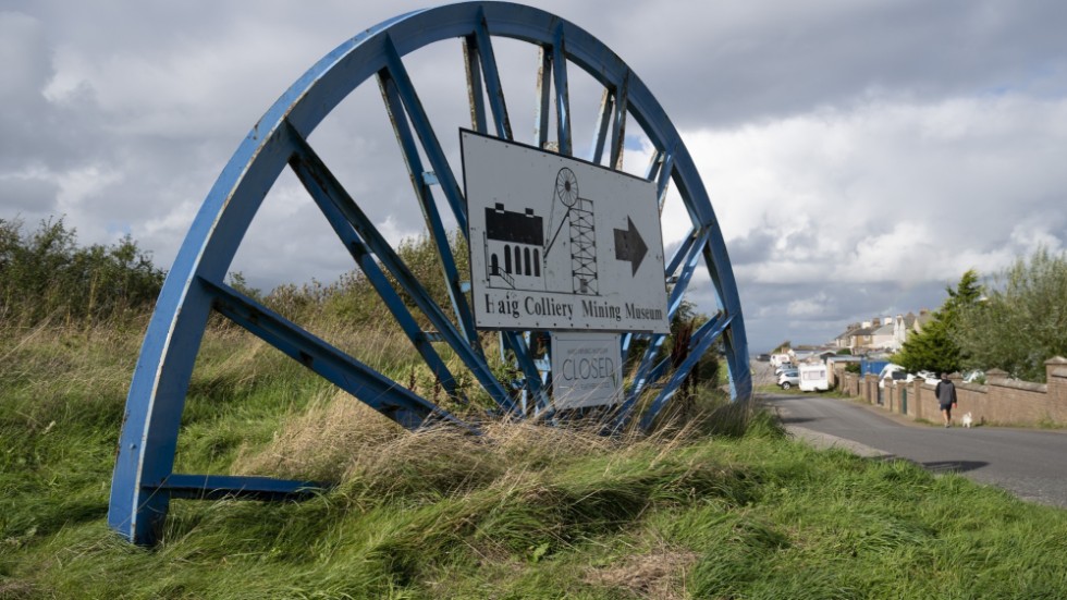 Haig Colliery Mining Museum i den brittiska kuststaden Whitehaven påminner om ortens förflutna. Arkivbild.