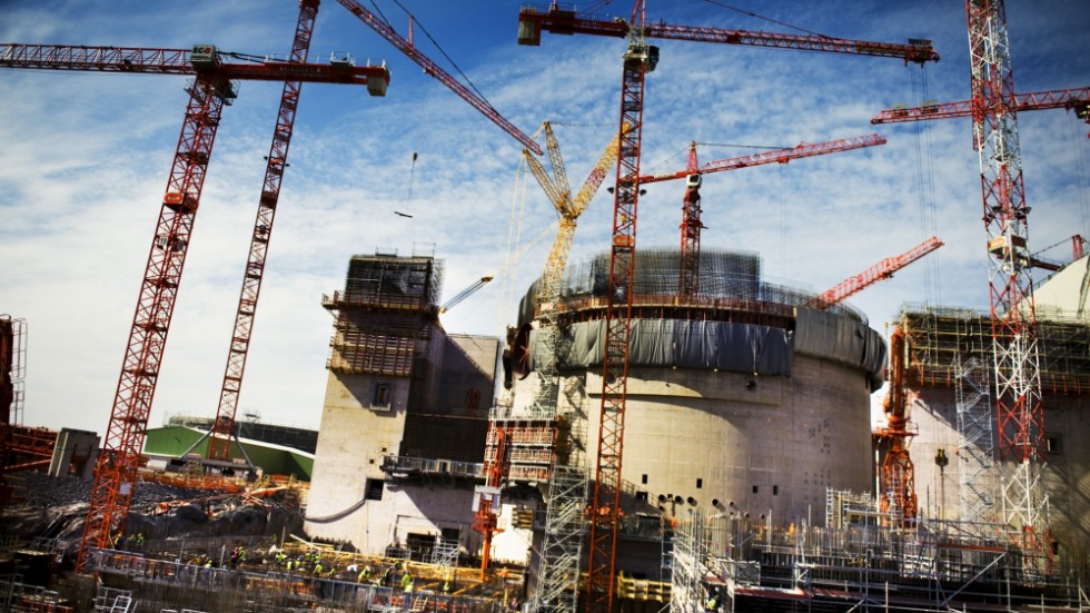 Bygget Olkiluoto kärnkraftverk i Finland blev kraftigt försenat. Bilden är tagen tidigt i byggfasen.