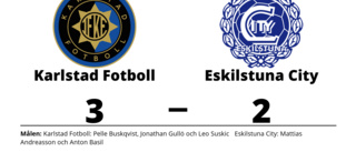 Tuff match slutade med förlust för Eskilstuna City mot Karlstad Fotboll