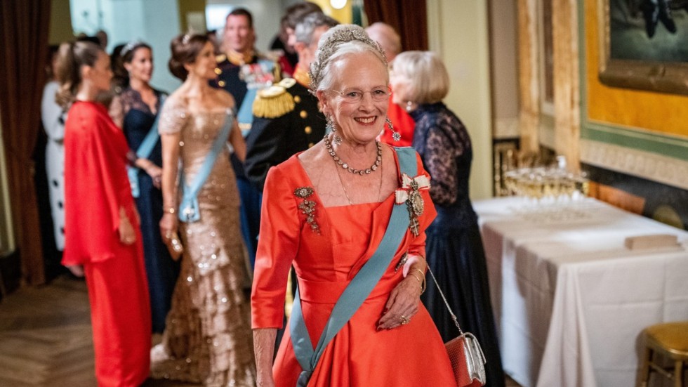 Drottning Margrethe under lördagens galaföreställning.