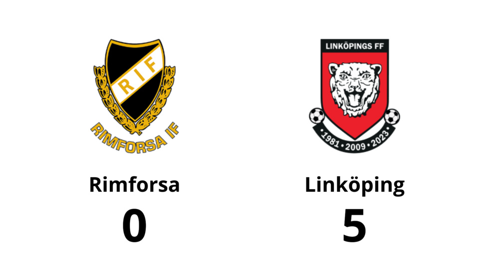 Rimforsa förlorade mot Linköpings FF