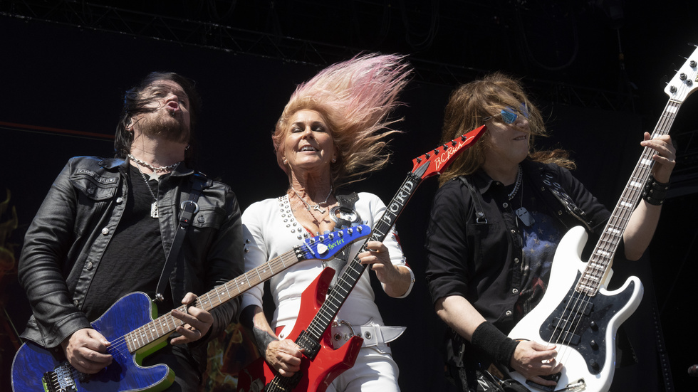 
Amerikanskan Lita Ford på Sweden rock 2023. Varför är det fortfarande så få kvinnor på festivalscenen?