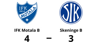 4-3 för IFK Motala B mot Skeninge B