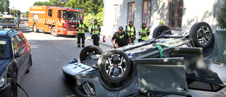 Bil voltade i Visby – polis utreder nu brott