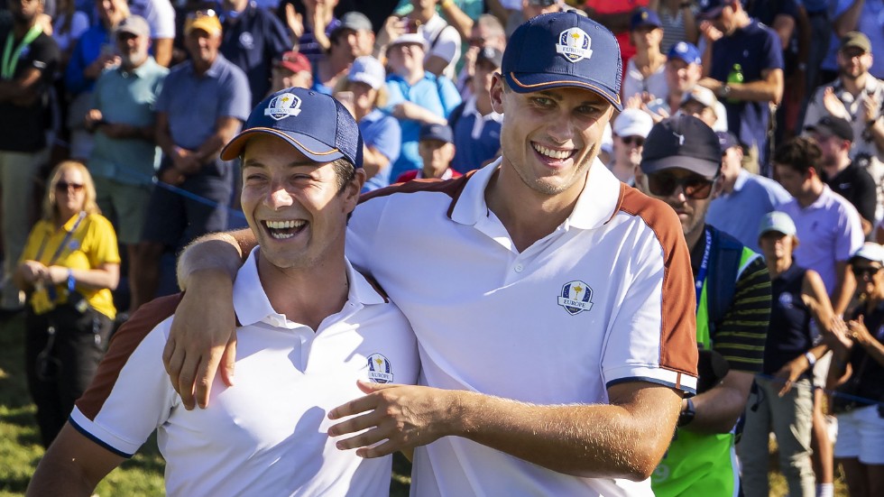 Viktor Hovland och Ludvig Åberg spelade tillsammans i foursome.