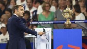 Macron utbuad vid invigning av rugby-vm