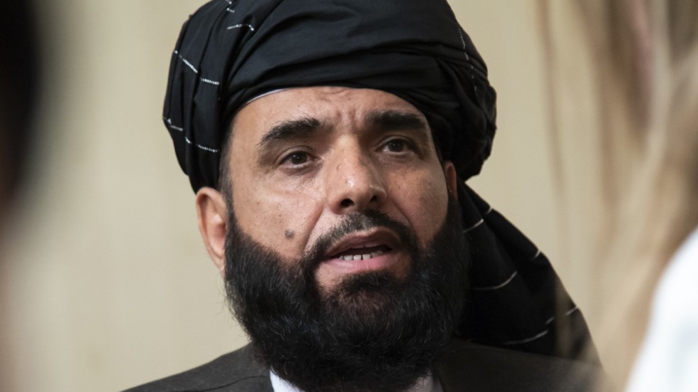 Suhail Shaheen, talesperson för talibanernas politiska kontor i Doha. Arkivbild.