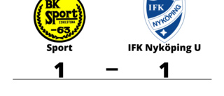Sport och IFK Nyköping U delade på poängen