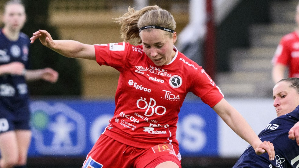 Kif Örebros Heidi Kollanen gjorde fyra mål i första halvlek och avgjorde i princip på egen hand matchen mot IFK Kalmar. Arkivbild.