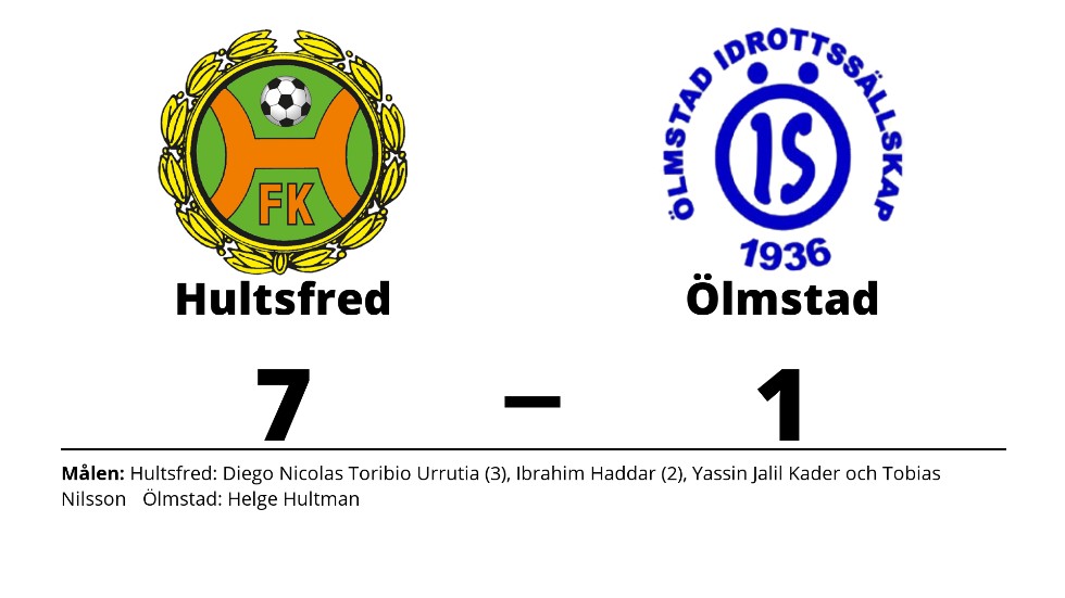 Hultsfreds FK vann mot Ölmstads IS
