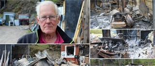 Åkes garage brann ner till grunden: "Förlorat allt där inne"
