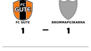Oavgjort mellan FC Gute och Brommapojkarna i P 17 division 1 Region 5 Grupp 1 herr