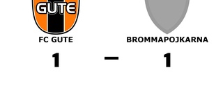 Oavgjort mellan FC Gute och Brommapojkarna i P 17 division 1 Region 5 Grupp 1 herr