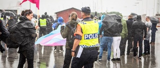 BILDER: Nazister mötte motstånd vid torgmötet i Visby