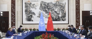 Bildläcka från Xinjiang när FN-chef är där