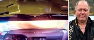 Valdemarsviksprofil voltade rakt in stubbe – bilen fattade eld: "Jag hann tänka att det här kommer att göra jävligt ont"