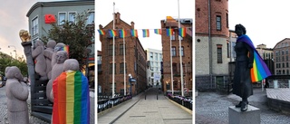 Efter helgens sabotage: Nu har Norrköping klätts i Prideflaggor