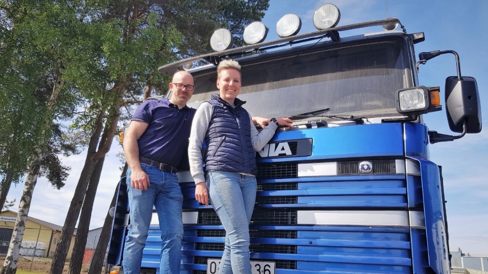 Sandra Petersson och Joachim Staaf ser fram emot att träffa lastbilschaufförer från hela landet.