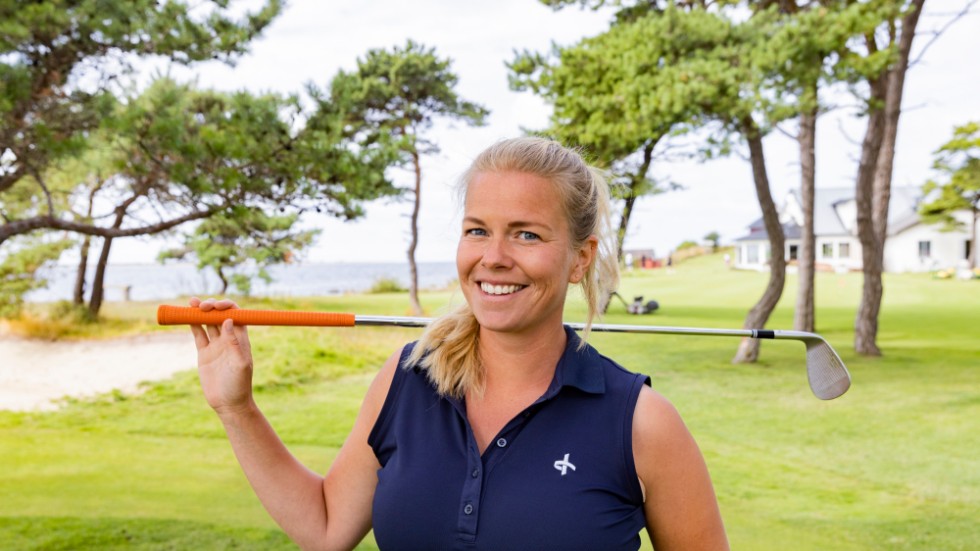 Lina Billing menar att golfen är en mer tillgänglig sport på Gotland än hur det är i Stockholm. 