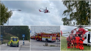 Person föll överbord och räddades med helikopter – nu förd till sjukhus • "Det är fantastiskt att kunna rädda någon i ett sådant här fall"