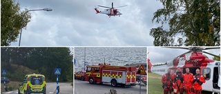 Person föll överbord och räddades med helikopter – nu förd till sjukhus • "Är fantastiskt att kunna rädda någon så här"
