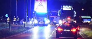 Trafikstörningar efter olycka på E4-avfart i Nyköping