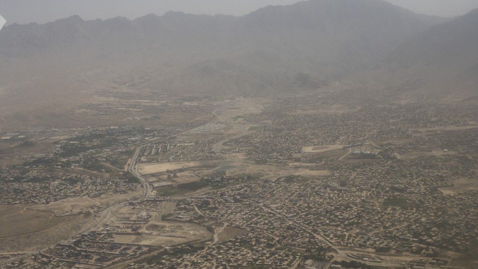Kabul från ovan. Arkivbild.