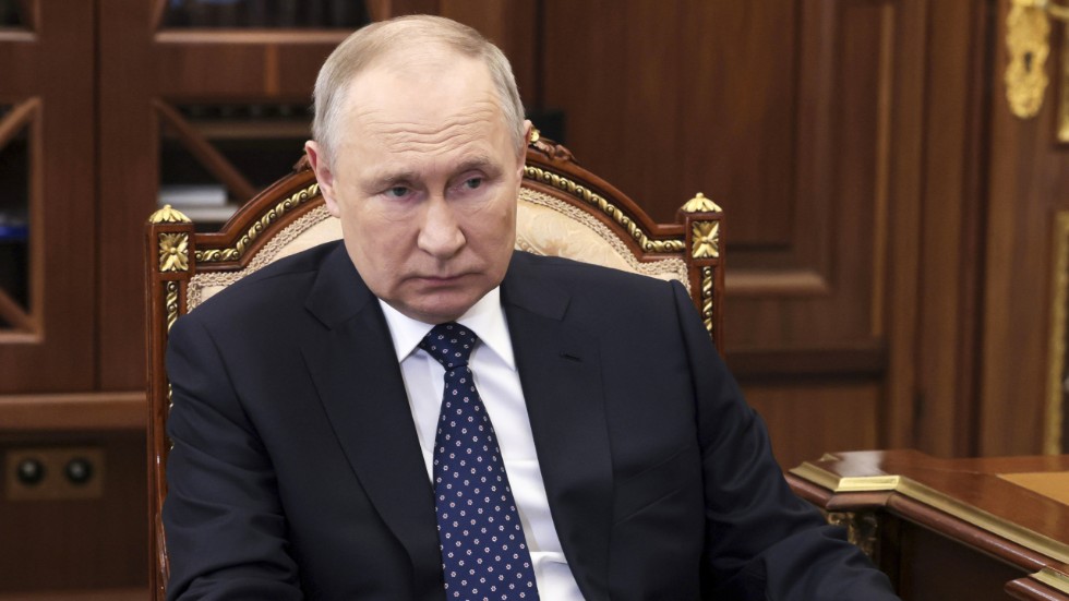Rysslands president Vladimir Putin hotar än en gång med att lämna spannmålsavtalet. Arkivbild