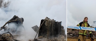 Altan fattade eld – hela huset brann ner: "Fanns inget att göra när vi kom dit"