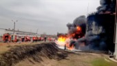 Ukraina förnekar attack mot rysk oljedepå