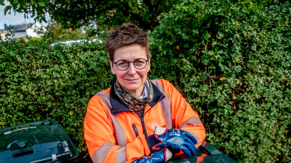 Ann-Sofie Hermansson, före detta kommunstyrelsens ordförande (S) i Göteborg, jobbar nu som renhållningsarbetare.