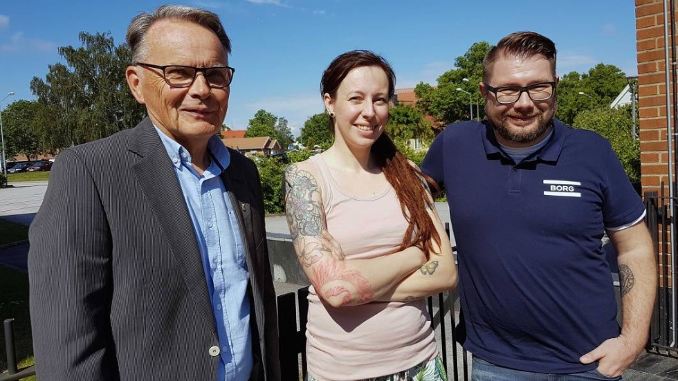 Conny Tyrberg (C), Anna Bodjo (MP) och Dan Nilsson (S) är stolta över budgeten för de kommande tre åren.