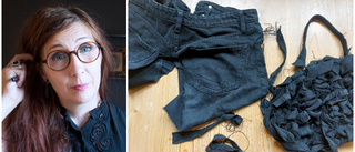 Hon ska virka en ö av jeans – för Stig Dagerman