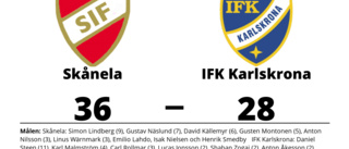 Skånela säkrade hemmaseger mot IFK Karlskrona