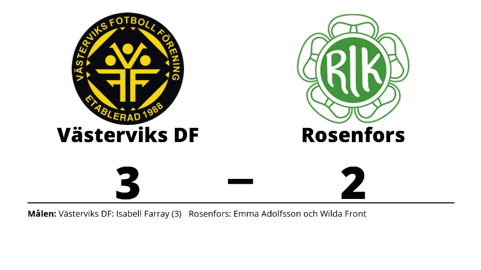 Västerviks damfotboll IF B vann mot Rosenfors IK (9-m)